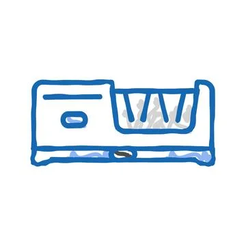Knife butcher sharpener icon doodle illustration Stock Illustration
