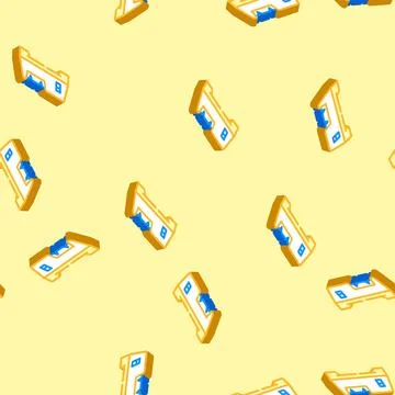 Knife butcher sharpener isometric icon seamless pattern Stock Illustration