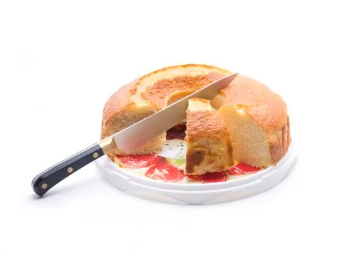 Knife cake Stock Photos