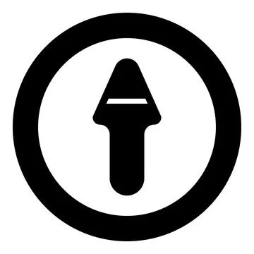 Knife for cheese icon in circle round black color vector illustration image.. Illustrazione stock