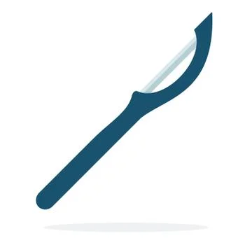 Knife for cleaning potatoes vector flat material design isolated object on white Stock Illustration