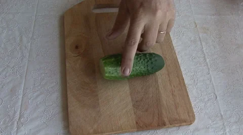 Knife Cut Cucumber Video stock 53816867