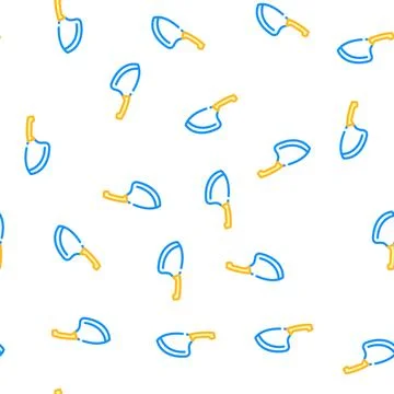 Knife for cutting fish vector seamless pattern Stock Illustration
