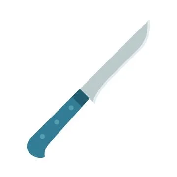 Knife for cutting meat and bones vector object on white background. Stock Illustration