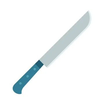 Knife for cutting meat vector object on white background. Stock Illustration