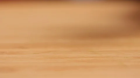 Knife Cutting into Pieces Onion Stems Stock Footage 86134493
