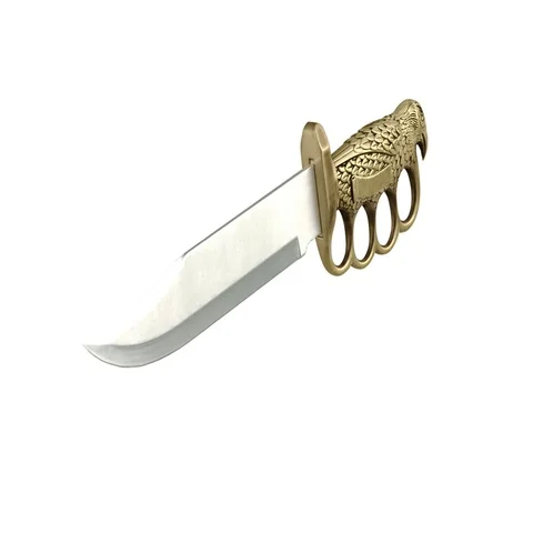 Knife dagger with decorative golden handle Stock Footage 69550091