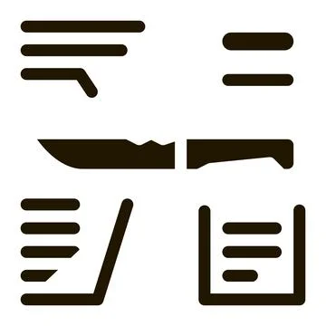 Knife Description Icon Vector Glyph Illustration Illustration