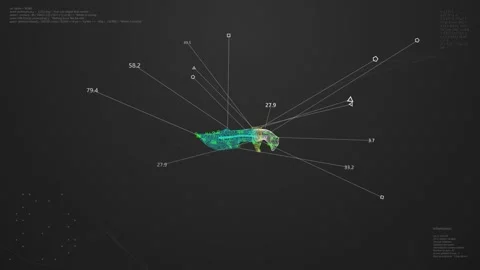 Knife Detection HUD animation. Object Scanning Process Stock Footage 210459681