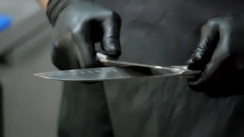 Knife Edge Straighten Stock Footage 132107622