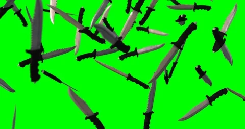 Knife falling slow motion Stock Footage 105121871