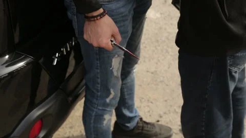 Knife fight  Stock Footage 135995466