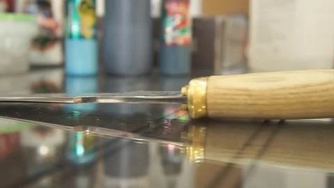 The Knife is in the Foreground Video stock 74713655