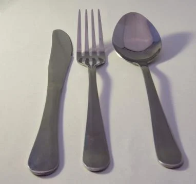 Knife fork and spoon Stock Photos