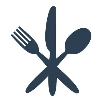 Knife, fork and spoon on white background. Stock Illustration