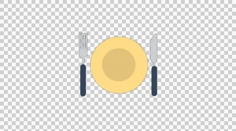 Knife Fork animation clip for video or presentation Video stock 52075903