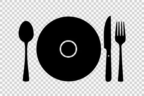 Knife fork spoon plate for any use Vector illustration Stock Illustration