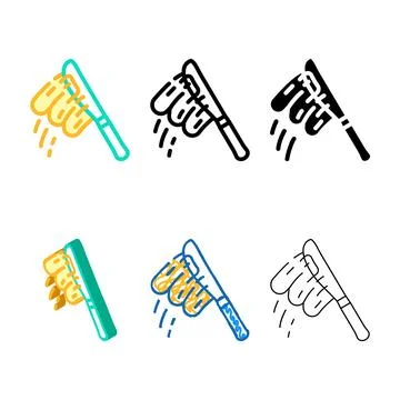 Knife with forms peanut butter color icon vector Stock Illustration