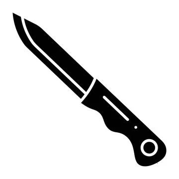Knife Glyph Icon Stock Illustration
