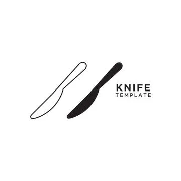 Knife graphic design template Stock Illustration