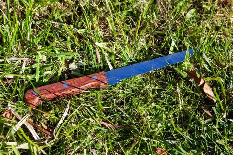 Knife on the Grass Stock Photos