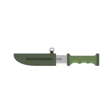 The knife in green scabbard Stock Illustration