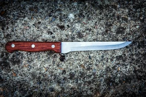 Knife on the Ground Stock Photos