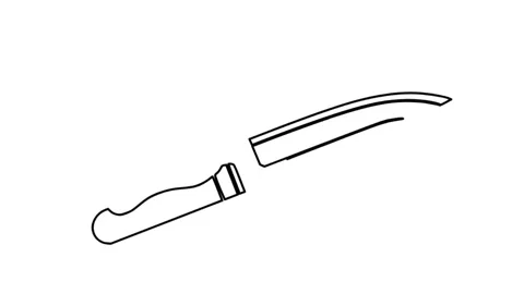 Knife hand drawn Line icon Animation isolated on background Stock Footage 314659799