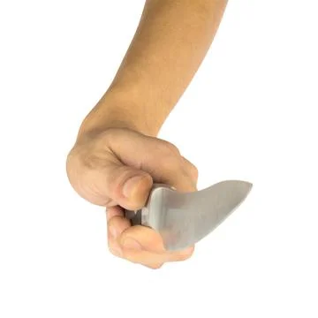 Knife hand isolated on white background 스톡 사진