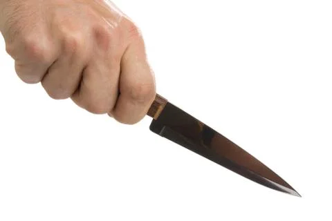 Knife in hand Stock-Fotos