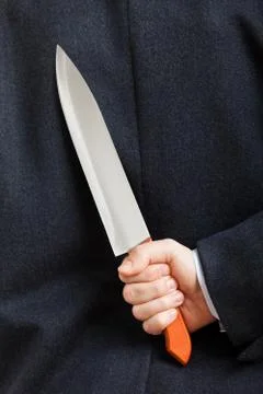 Knife in hand Stock Photos