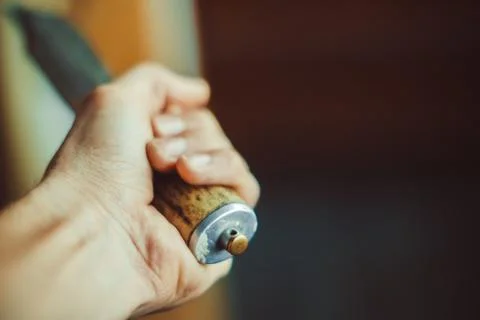 Knife in hand Stock Photos