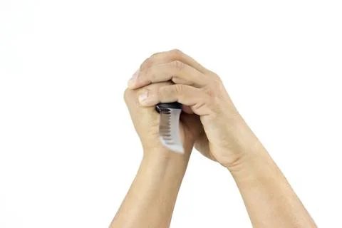 Knife in the hands  Stock Photos