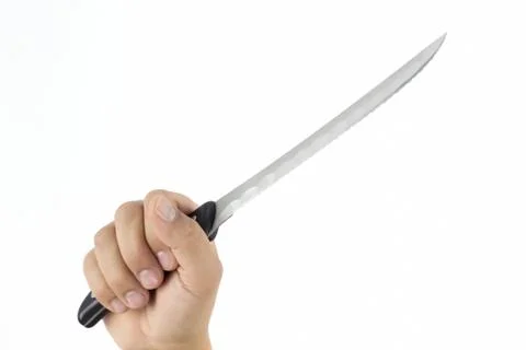 Knife in the hands  Stock Photos