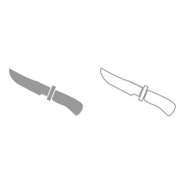 Knife of hunter it is black icon . Stock Illustration