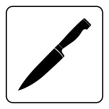 Knife icon flat Stock Illustration