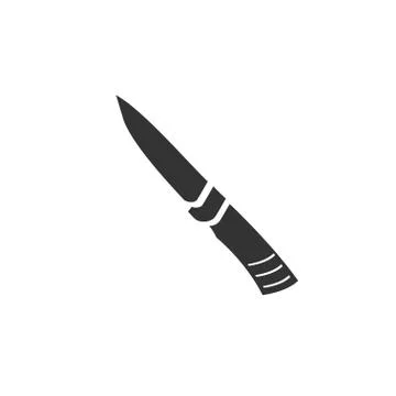 Knife icon flat Stock Illustration