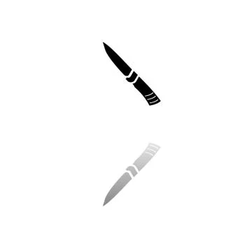 Knife icon flat Stock Illustration
