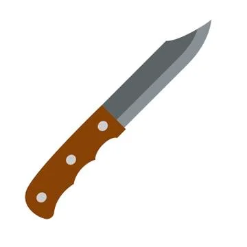 Knife icon in flat style isolated on white background. Vector illustration Stock-Illustration