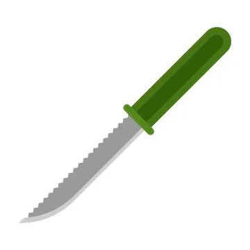 Knife icon in flat style isolated on white background. Vector illustration Stock Illustration