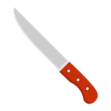 Knife icon in flat style. Kitchen utensils sign. Vector Stock Illustration