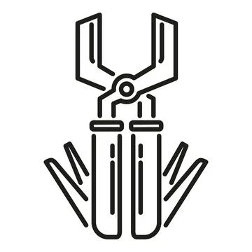 Knife icon outline vector. Army multitool Stock Illustration