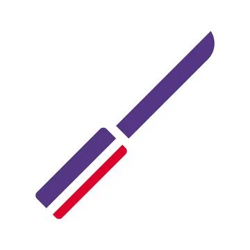 Knife icon solid red purple style military illustration vector army element.. Illustrazione stock