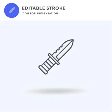 Knife icon vector, filled flat sign, solid pictogram isolated on white, logo Stock Illustration