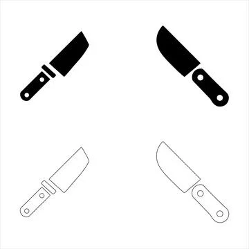 Knife icons set Stock Illustration