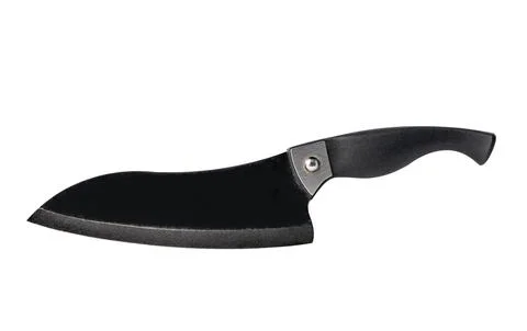 Knife isolated on white background with clipping path for use in kitchen. Stock Photos