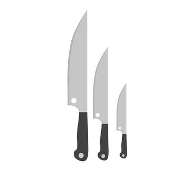  Knife kitchen set vector cutlery chef illustration cooking steel restaura... Stock Photos