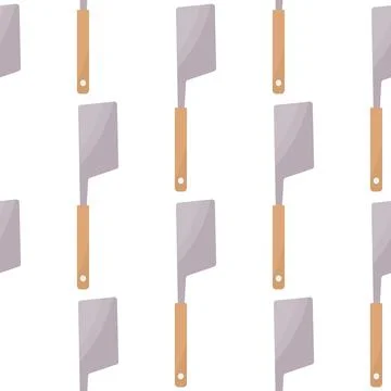 Knife kitchen sharp cut cook pattern background Stock Illustration