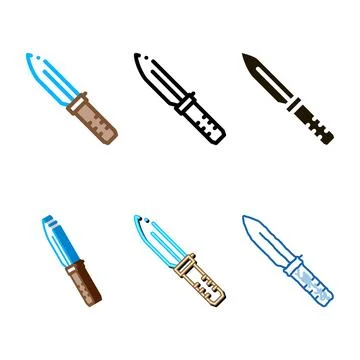 Knife kitchenware icon vector looks outline Illustration
