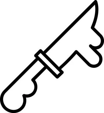 Knife Line Icon Design Stock Illustration